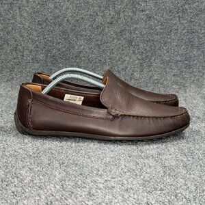 Clarks Hamilton Free Driving Penny Loafers Men's Size 10 Brown Leather Slip On